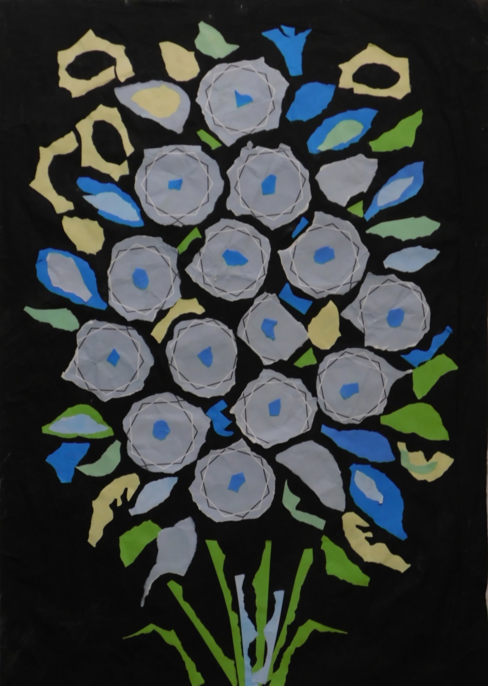 Fiori su fondo nero di Jacqueline Enkelaar-Ashdown