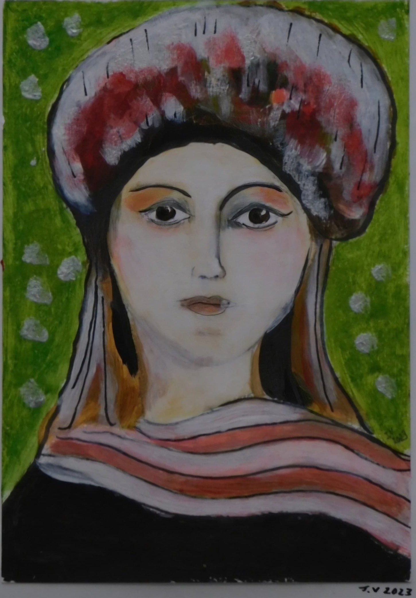Ragazza con basco rosso di Jacqueline Enkelaar-Ashdown