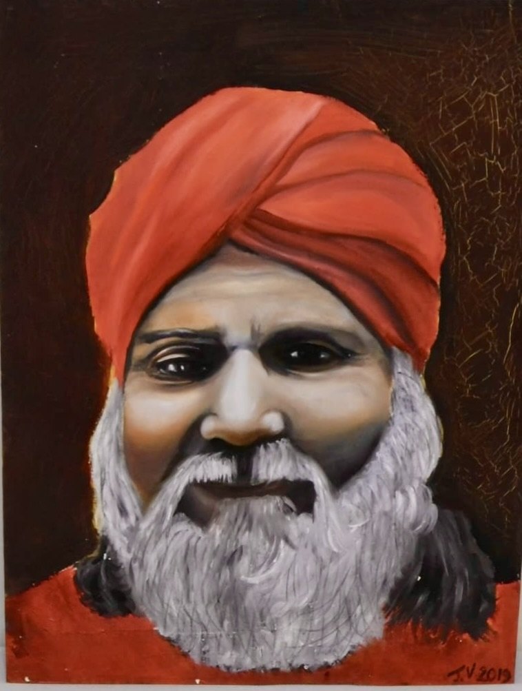Ritratto con turbante rosso di Jacqueline Enkelaar-Ashdown
