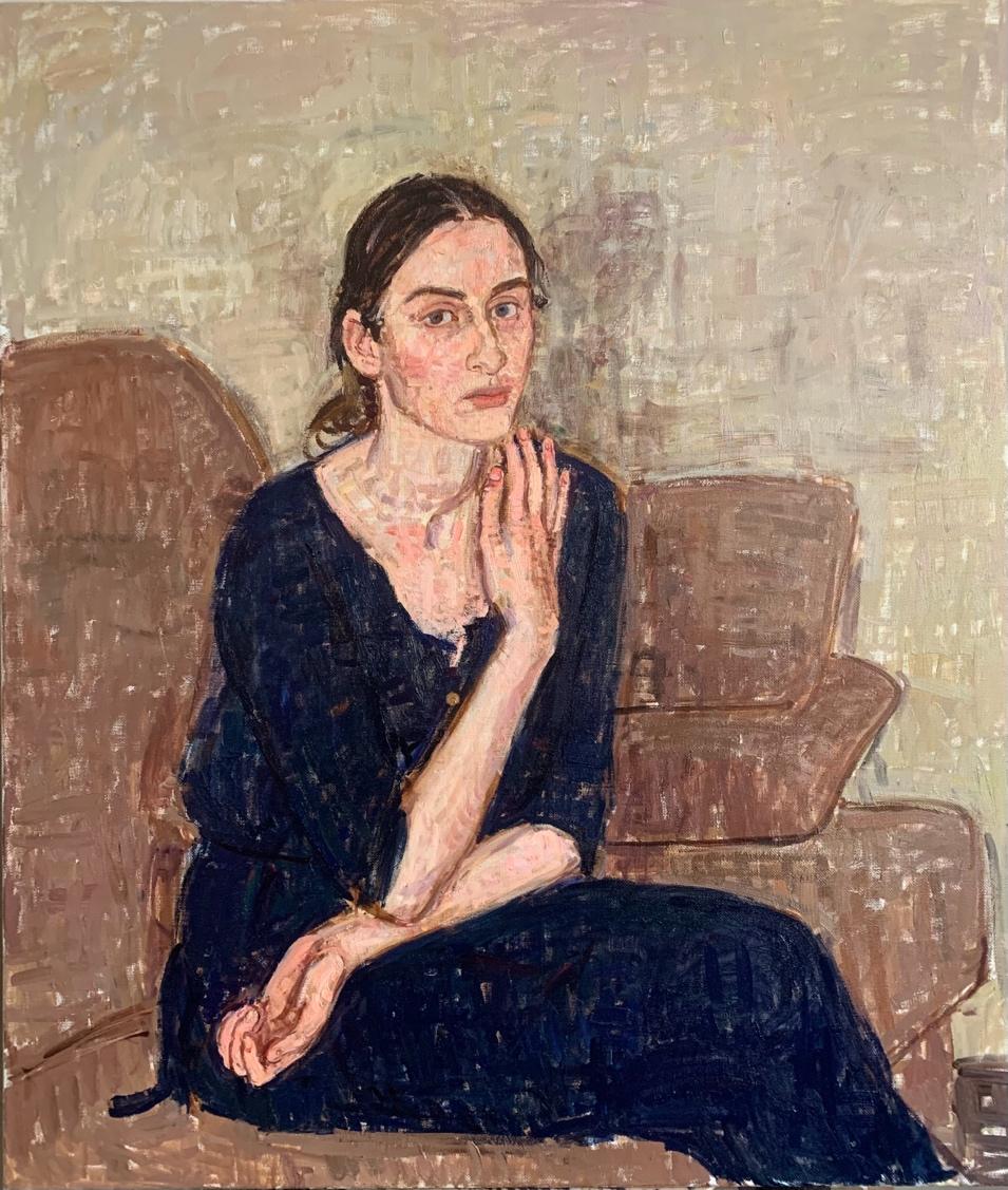 Angelina in abito blu di Olga Stenyaeva